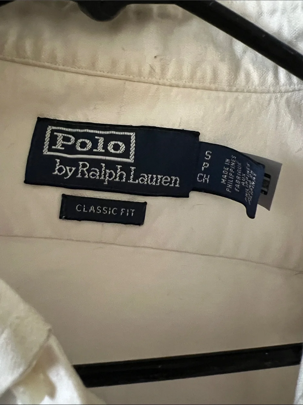 Polo by Ralph Lauren White Button-Down Shirt with Navy Tennis Logo